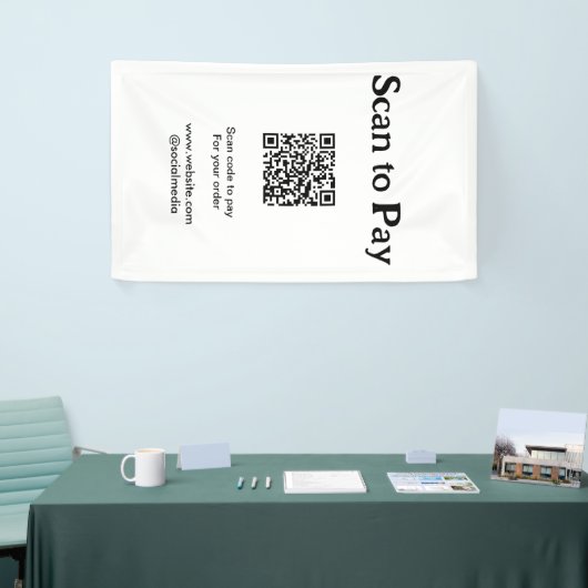 Banderoles Scanner pour payer la commande Code QR Ajouter un (Salon professionnel)