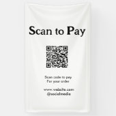 Banderoles Scanner pour payer la commande Code QR Ajouter un (Vertical)