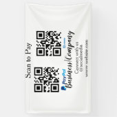 Banderoles Scanner pour payer le code q r paypal venmo ajoute (Vertical)