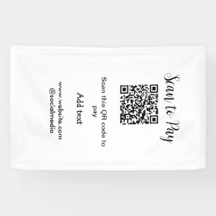 Banderoles Scanner pour payer scanner le code QR ajouter les 