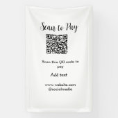 Banderoles Scanner pour payer scanner le code QR ajouter les  (Verticale)