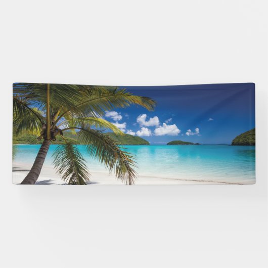 Banderoles Scène De Plage Tropicale (Horizontal)
