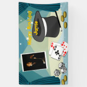 Banderoles Scène de spectacle de magie Joyeux anniversaire No (Vertical)