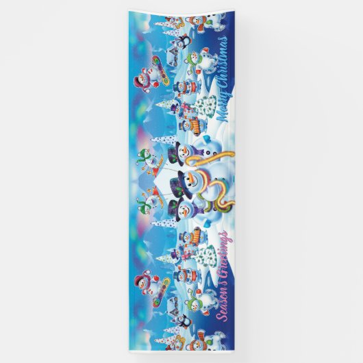 Banderoles Scène des neiges géantes 2,5' x 8' (Vertical)