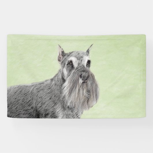 Banderoles Schnauzer (Giant, Standard) Peinture - Chien Art (Horizontal)