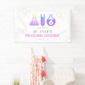 Banderoles Science Experiment Neon Rose Girl Birthday Welcome (En situation)