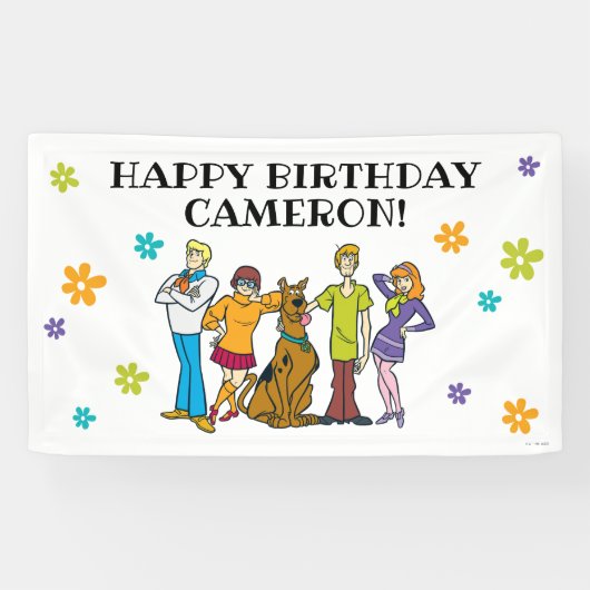 Banderoles Scooby-Doo et l'anniversaire de Gang (Horizontal)