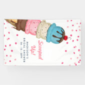 Banderoles Scooped Up Summer Ice Cream Mariage Moderne Été (Horizontal)