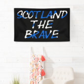 Banderoles Scotland The Brave on Scottish Flag bnrct (En situation)