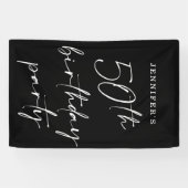 Banderoles Script chic moderne Cinquantième 50ème anniversair (Horizontal)