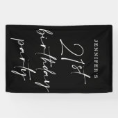 Banderoles Script chic moderne Vingt et un fête d'anniversair (Horizontal)