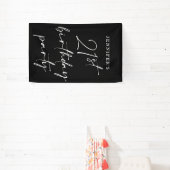 Banderoles Script chic moderne Vingt et un fête d'anniversair (Insitu)