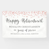Banderoles Script Confetti Parties scintillant or Rose de ret (Horizontal)