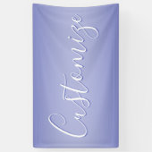 Banderoles Script cursif modifiable | Violet blanc et violet (Vertical)