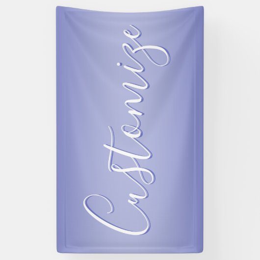 Banderoles Script cursif modifiable | Violet blanc et violet (Vertical)