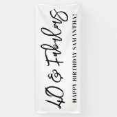 Banderoles Script de brosse moderne 40 et fabuleux (Vertical)