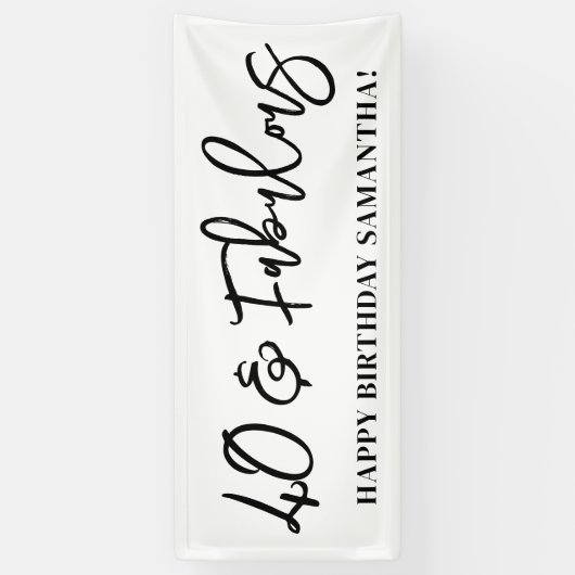 Banderoles Script de brosse moderne 40 et fabuleux (Vertical)