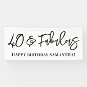 Banderoles Script de brosse moderne 40 et fabuleux (Horizontal)