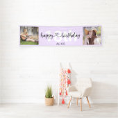 Banderoles Script de Coeur Photo Anniversaire Pastel Purple B (Insitu)