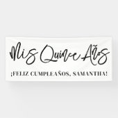 Banderoles Script de pinceau moderne Mis Quince Años (Horizontal)