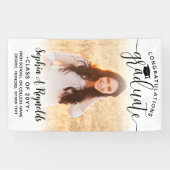 Banderoles Script élégant moderne 1 Photo Graduation vertical (Horizontal)