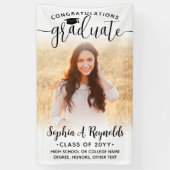 Banderoles Script élégant moderne 1 Photo Graduation vertical (Vertical)