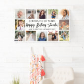 Banderoles Script Joyeux anniversaire moderne Photo Collage P (En situation)