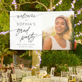 Banderoles Script minimal moderne Welcome Graduation Party