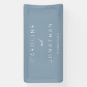 Banderoles Script minimaliste moderne Mariage personnalisé Du (Verticale)