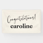 Banderoles Script minimaliste Personnalisé Félicitation ivoir (Horizontal)