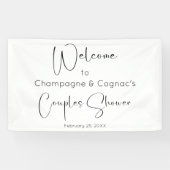 Banderoles Script moderne Couples Douche Bienvenue (Horizontal)