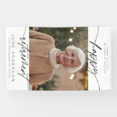 Banderoles Script moderne de retraite heureuse photo (Horizontal)