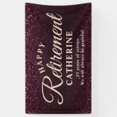 Banderoles Script moderne élégant Parties scintillant rose Re (Vertical)