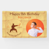 Banderoles Script moderne Karate Arts martiaux Anniversaire d (Horizontal)