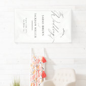 Banderoles Script moderne minimaliste Accueil Mariage simple (En situation)