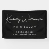 Banderoles Script Signature Chic de l'entreprise Noir Promoti (Horizontal)