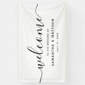 Banderoles Script Simple Minimaliste Bienvenue Au Mariage (Vertical)