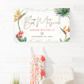 Banderoles Scripts or Bat mitzvah Palm Leaf Tropical Bienvenu (En situation)