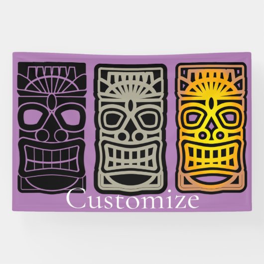Banderoles Sculptures Triple Tiki Thunder_Cove (Horizontal)