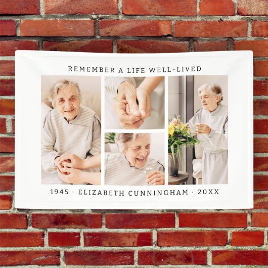 Banderoles Se souvenir d'une vie moderne simple 4 photo Colla