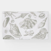 Banderoles Seashell Soft Antique Art Beach Shops (Horizontal)