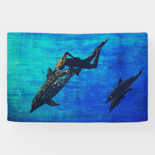 Banderoles Secourir les dauphins