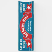 Banderoles Semaine du ruban rouge - École sans drogue (Vertical)