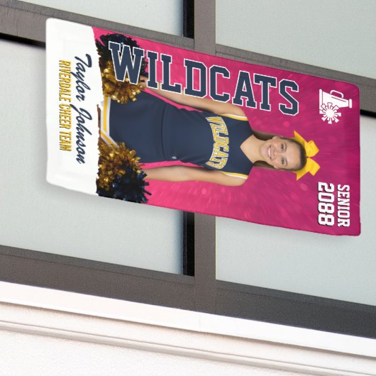 Banderoles Senior Cheer Team Custom Sports Cheerleading Photo (Bâtiment extérieur)