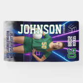 Banderoles Senior Volleyball Player Customized Portrait Photo (Horizontal)