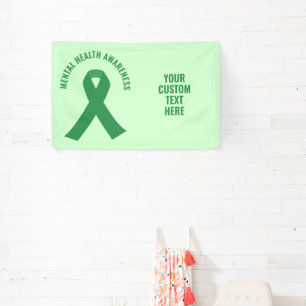 Banderoles Sensibilisation à la santé mentale Ribbon vert