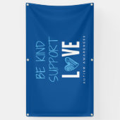 Banderoles sensibilisation sur l'autisme être aimable soutien (Vertical)