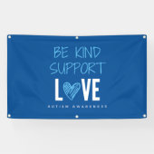 Banderoles sensibilisation sur l'autisme être aimable soutien (Horizontal)