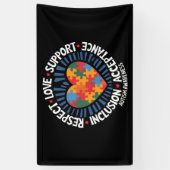 Banderoles Sensibilisation sur l'autisme Respect autistique A (Vertical)