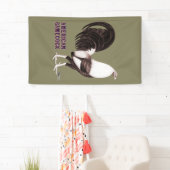 Banderoles Sépia de coq de combat (En situation)